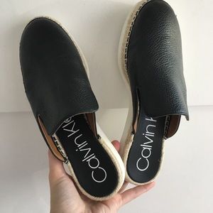 Calvin Klein Slip on open back shoes size 8